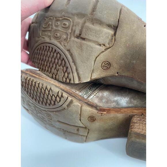 A.S. 98 Distressed Brown Leather Combat Boots 39 - Picture 12 of 16